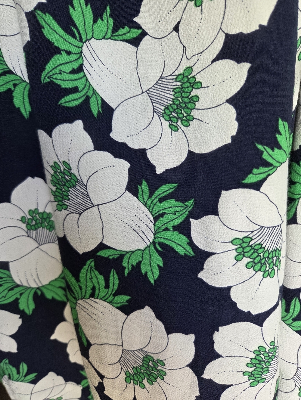 Navy Floral Tie Strap Mini Dress Small 90s Aesthetic - Picture 11 of 11